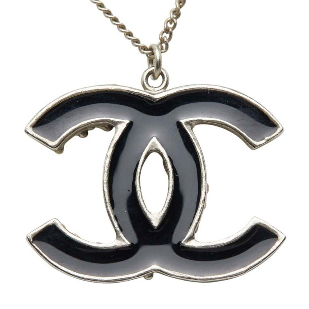 CHANEL Authentic Black Logo Necklace - Picture 3 of 6